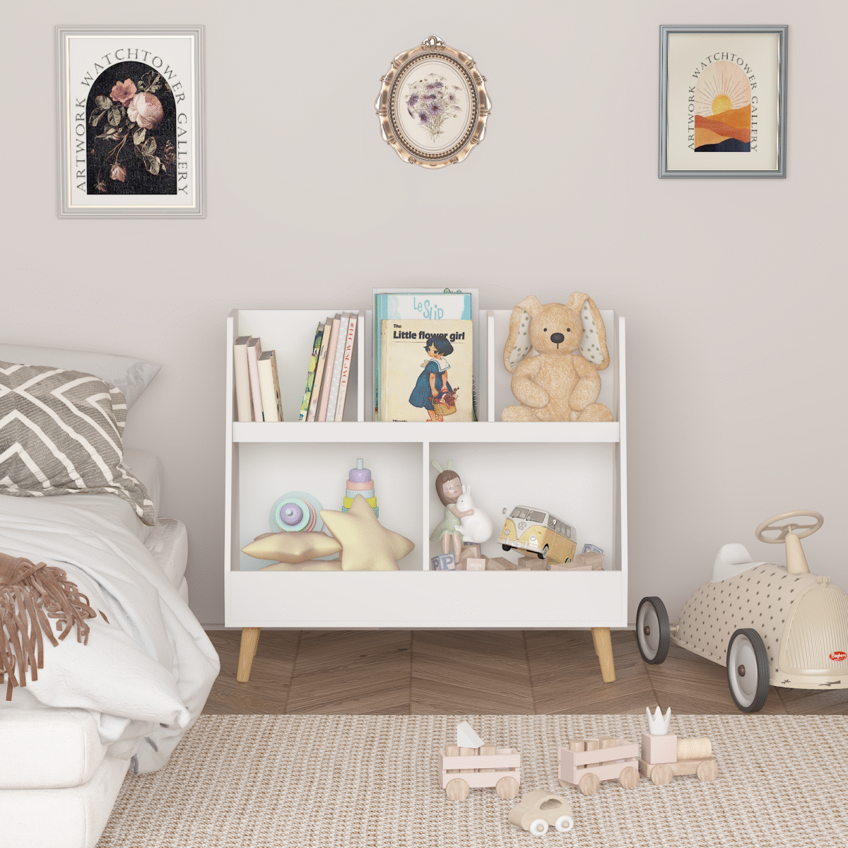 Walker Edison | Kids Bookcase and Toy Organizer - Image 3