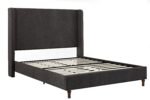 Walker Edison | Velvet Tall 54" Headboard Upholstered Queen Bed - Image 17