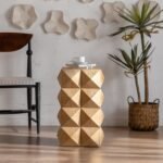 Walker Edison | Modern Embossed Pattern Side Table - Image 2