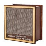 Wooden Money Saving Box with Counting Target