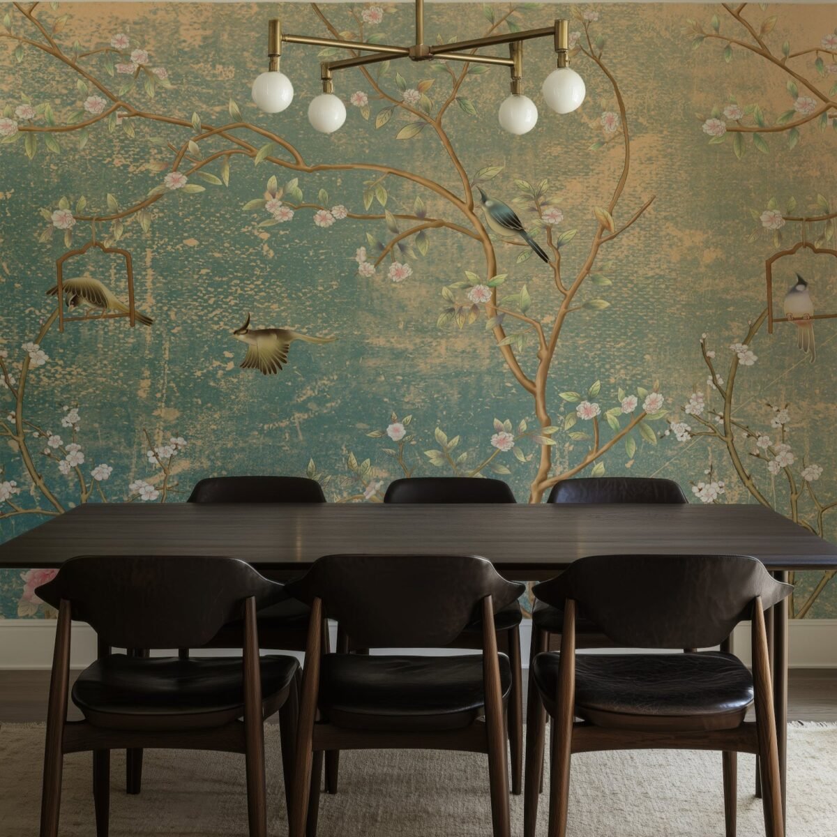 Vintage Florals on grunge Wallpaper Peel and Stick - Image 3