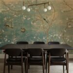 Vintage Florals on grunge Wallpaper Peel and Stick - Image 3