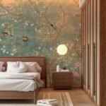 Vintage Florals on grunge Wallpaper Peel and Stick - Image 2