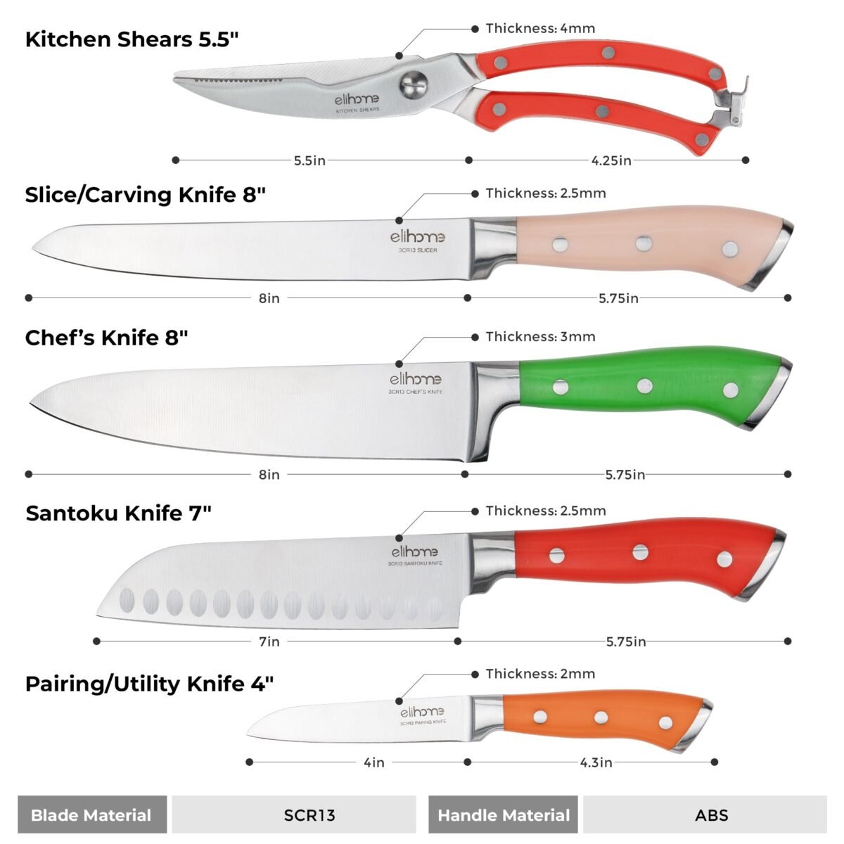 9 Piece CuttingWise Cutting Boards + Knife Set - Image 11