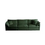 Walker Edison | Chenille Modular Cloud Couch with L-Shaped Sectional and Ottoman - Image 8