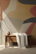 Modern Abstract Wallpaper - Organic Earth Tones with Flowing Shapes Wall Mural - Image 6