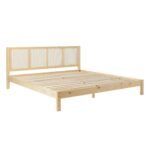 Yasmina Solid Wood Rattan Paneled Platform Bed (Queen or King) - Image 28