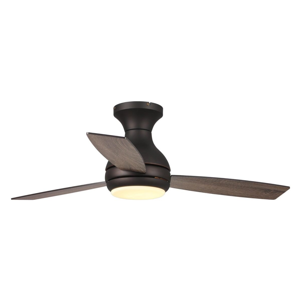 48" Beckette Farmhouse Flush Mount Reversible Ceiling Fan with Lighting and Remote Control - Image 1