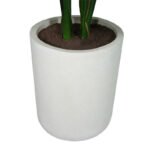 CG Hunter 4' Lifelike Monstera Plant in Sleek Gray Planter – Realistic Tropical Decor - Image 6