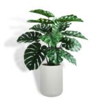 CG Hunter 4' Lifelike Monstera Plant in Sleek Gray Planter – Realistic Tropical Decor