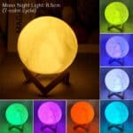 D5 Starry Moon Lamp 8Cm - LED Night Light with Stand, Perfect for Bedroom Decor and Gifts - Image 4