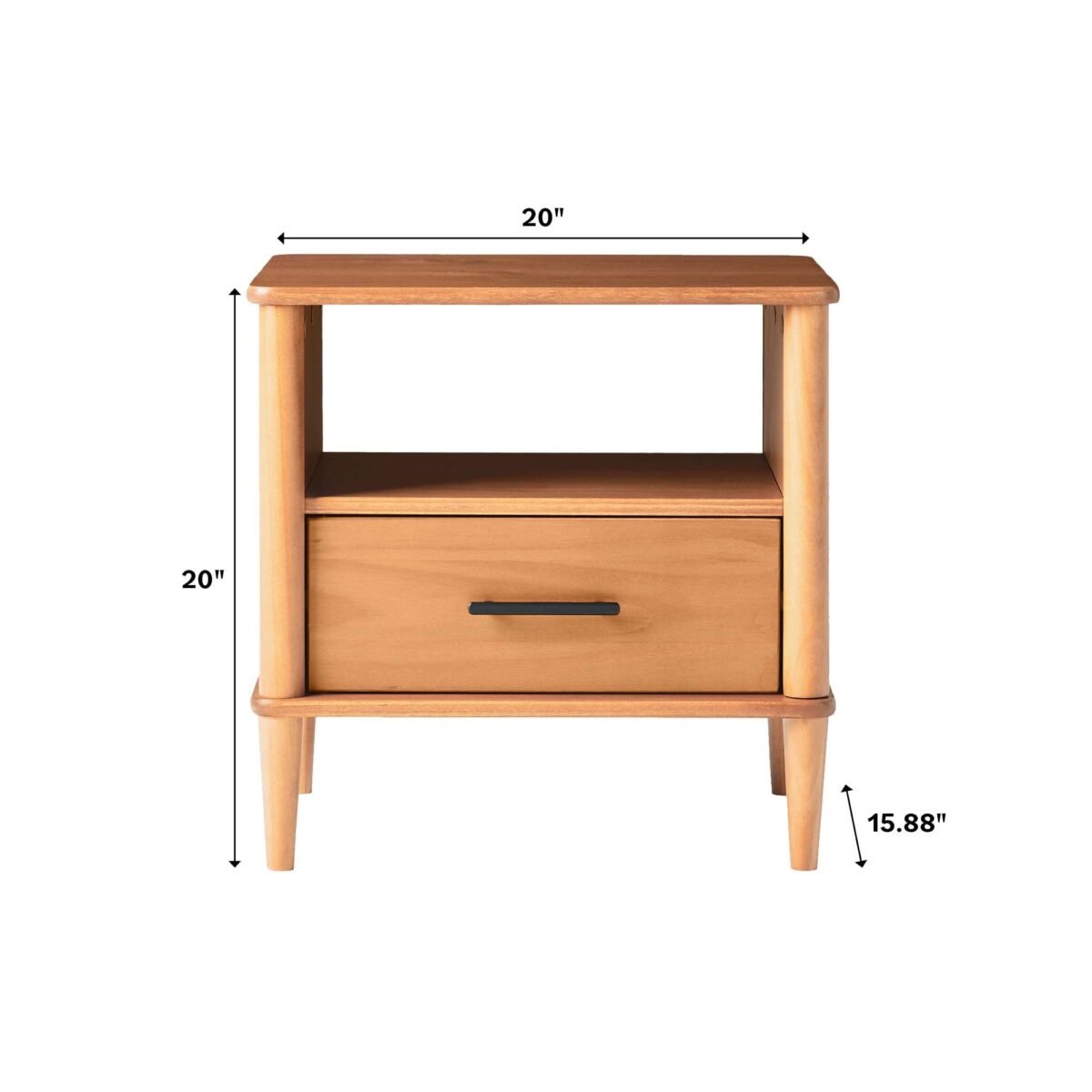 Walker Edison Spindle Transitional 1-Drawer Nightstand - Image 10