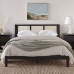 Yasmina Solid Wood Rattan Paneled Platform Bed (Queen or King) - Image 7