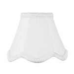 5"W x 4"H Set of 6 Down White Scallop Stretch Clip-on Candelabra Lampshade - Image 2