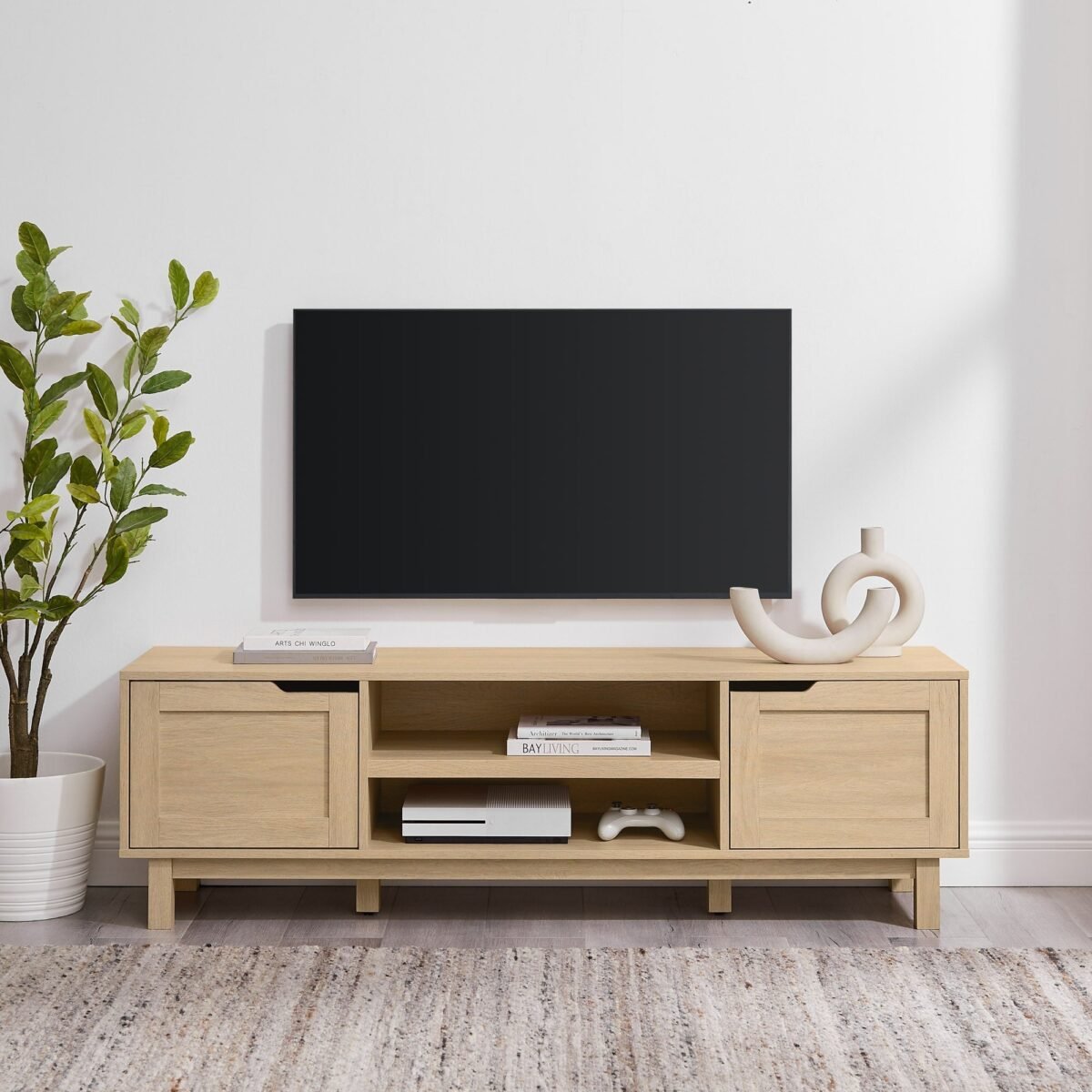 Tromso Modern 2-Door TV Stand for TVs up to 65” - Image 6