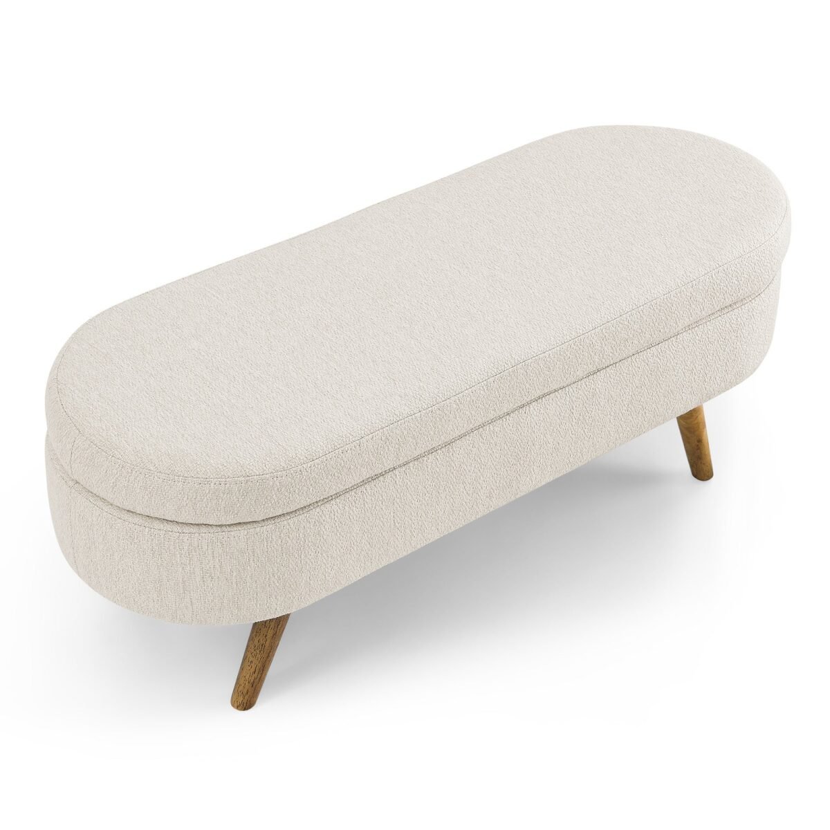Walker Edison | Ottoman Oval Storage Bench - Image 6