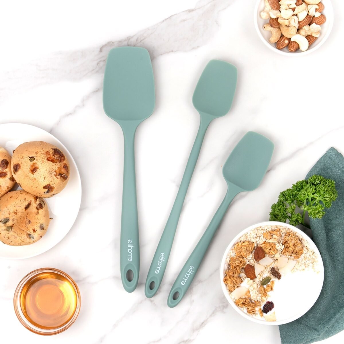 3 Piece Silicone Spatula Set - Red - Image 15