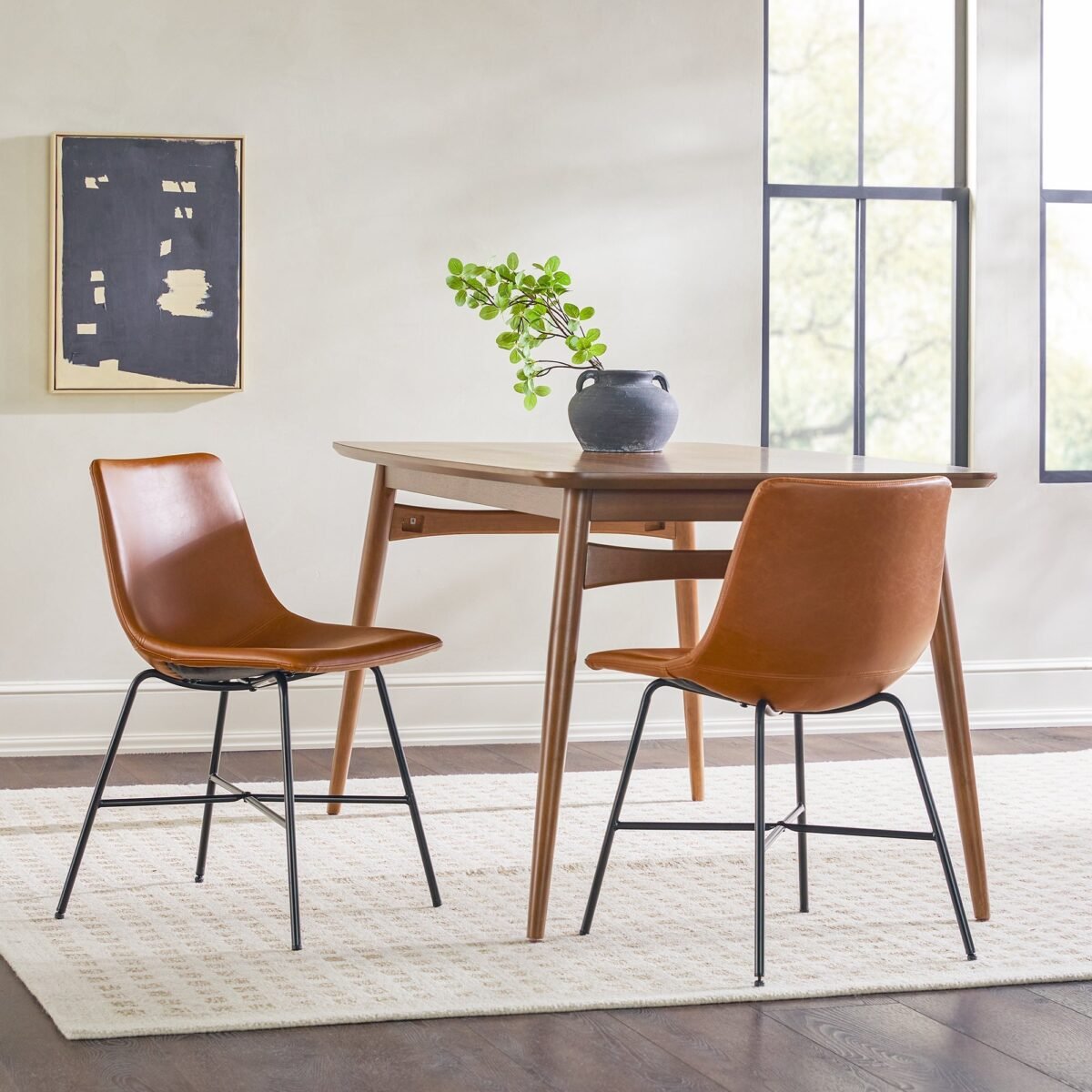 Xuma Urban Industrial Faux Leather Seating Collection (Dining Chair or Counter Stool), Set of 2 - Image 13
