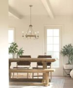Barrett 22"W 5-Light Chandelier by Kichler Distressed Antique Gray with Brushed Nickel Finish - Image 2