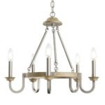 Barrett 22"W 5-Light Chandelier by Kichler Distressed Antique Gray with Brushed Nickel Finish