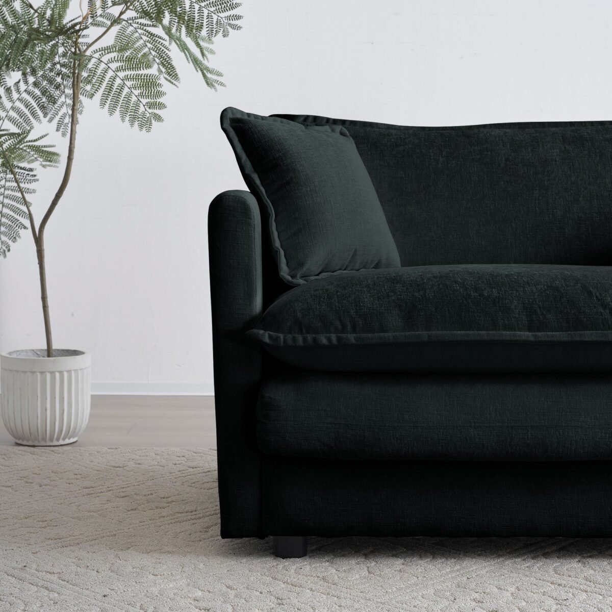 Walker Edison | Modern Chenille Cloud Couch - Image 10