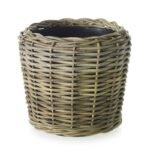 Elegant Handcrafted French Rattan Basket for Faux Plants – Medium & Large Sizes