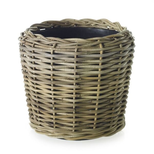 Elegant Handcrafted French Rattan Basket for Faux Plants – Medium & Large Sizes