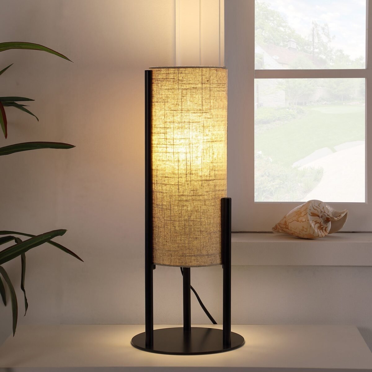 Walker Edison | Modern Linen Table Lamp - Image 2