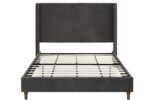 Walker Edison | Velvet Tall 54" Headboard Upholstered Queen Bed - Image 16