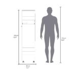 Walker Edison | Minimalist Tall Wardrobe Armoire Storage Cabinet with Mirrorlook - Image 8