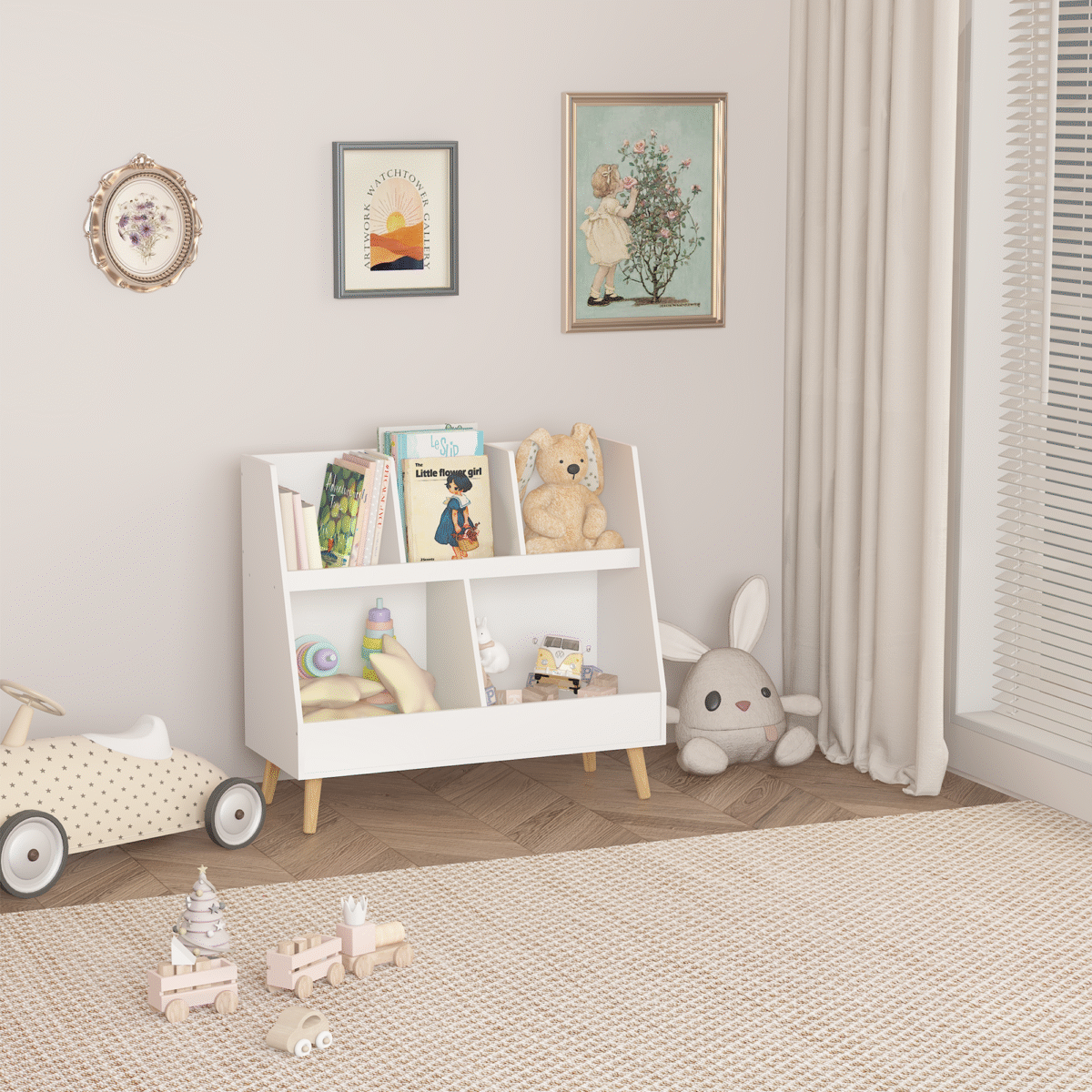 Walker Edison | Kids Bookcase and Toy Organizer - Image 4