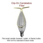 4"W x 4"H Set of 6 Egg Shell Pleated Clip-on Candelabra Lampshade - Image 6