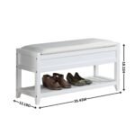 Walker Edison | Entryway Seating Bench with Shoe Storage - Image 7