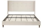 Walker Edison | Traditional Peyton Upholstered 54" High Headboard King Bed - Image 14
