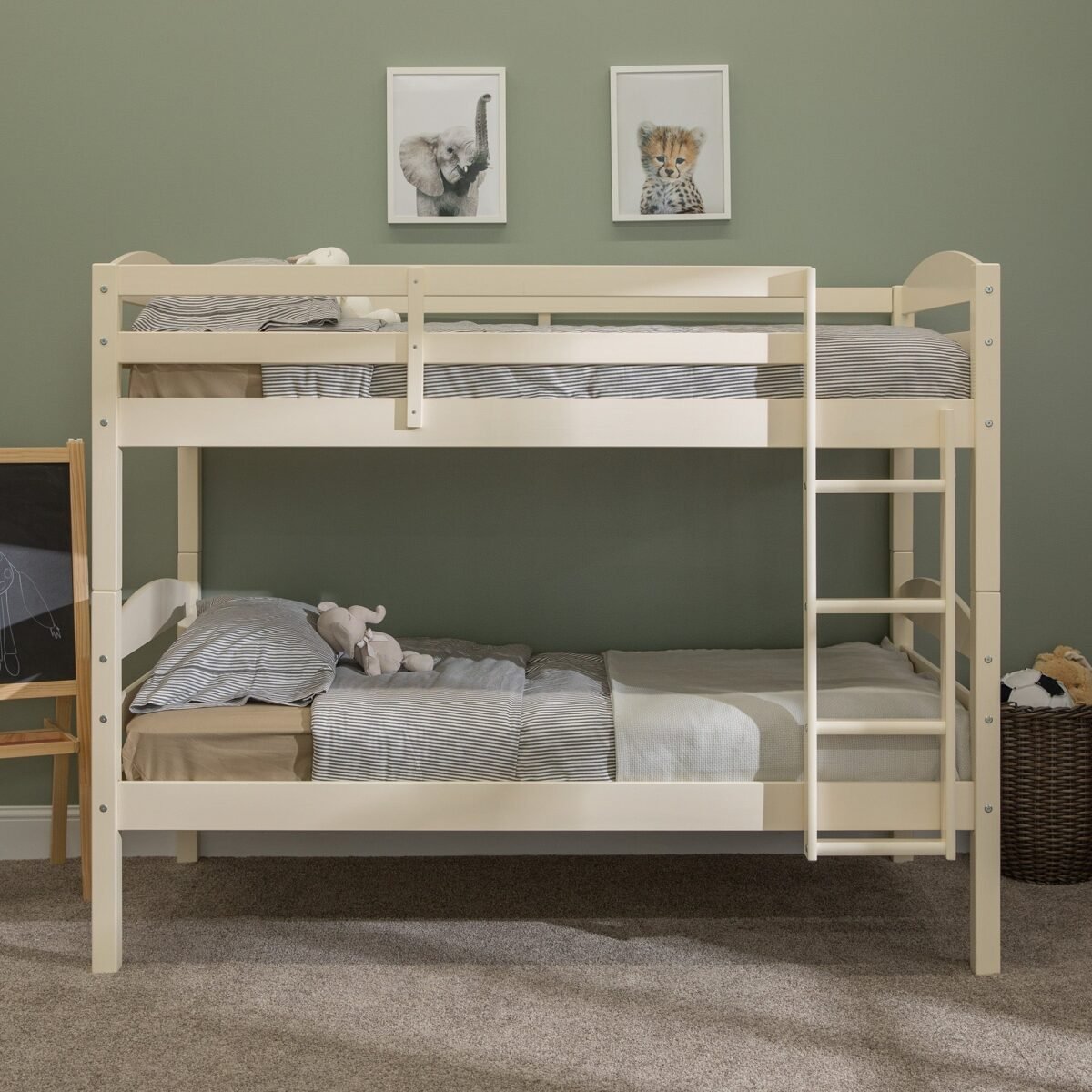 Carolina Transitional Solid Wood Twin-over-Twin Bunk Bed - Image 17