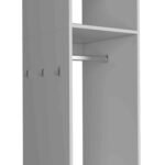 Walker Edison | White Tall Wardrobe Armoire with Mirror - Image 6