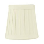 4"W x 4"H Set of 6 Egg Shell Pleated Clip-on Candelabra Lampshade - Image 2