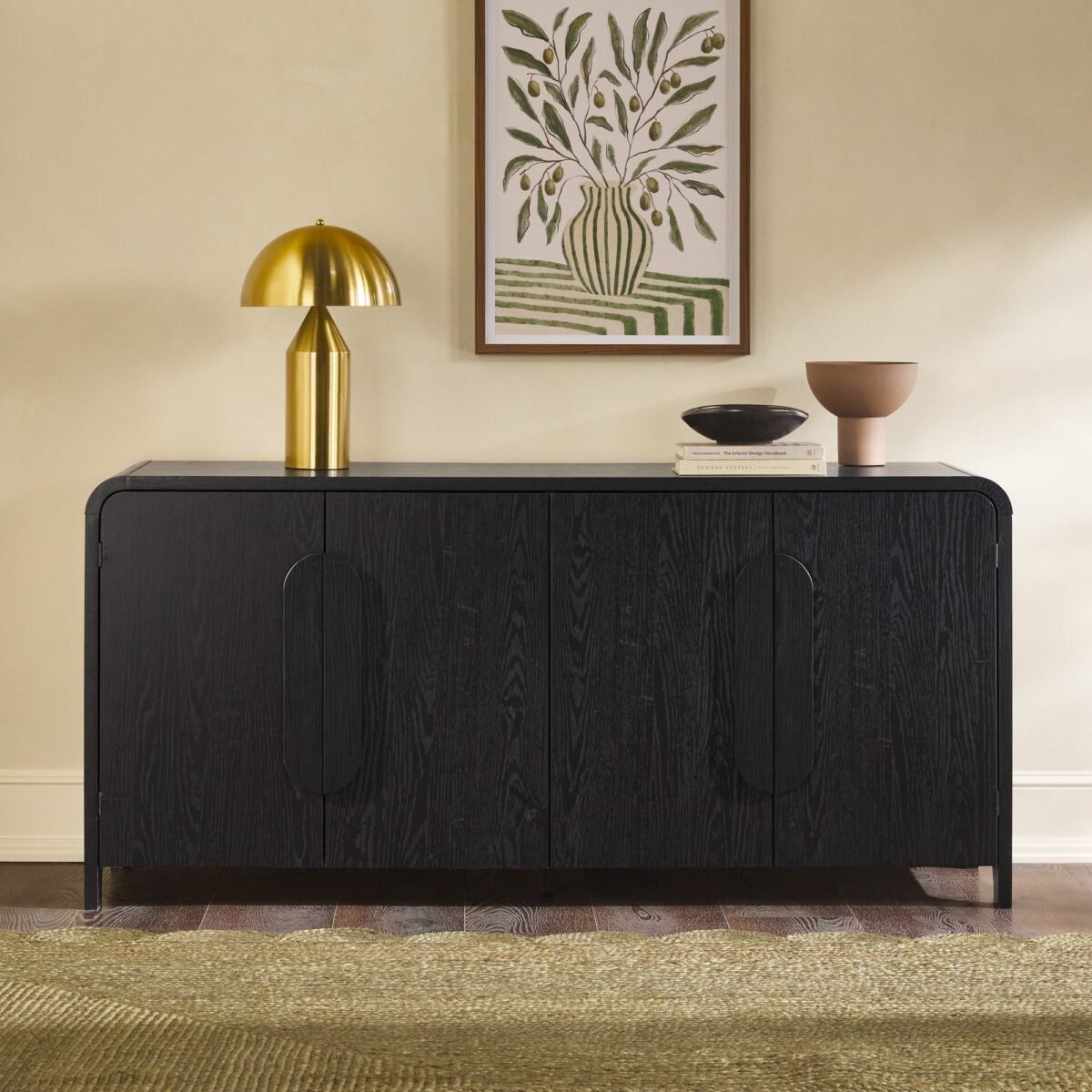 Chantelle Modern Curved Buffet Sideboard and TV Stand - Image 11
