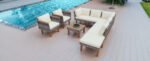Walker Edison | Wicker 9-Piece Patio Modular Sofa Set - Image 3