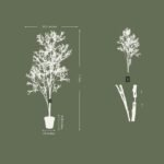 7' Designer Faux Wispy Olive Tree - Lifelike, Maintenance-Free Indoor Greenery for Home Decor - Image 3