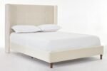 Walker Edison | Traditional Peyton Upholstered 54" High Headboard King Bed - Image 11