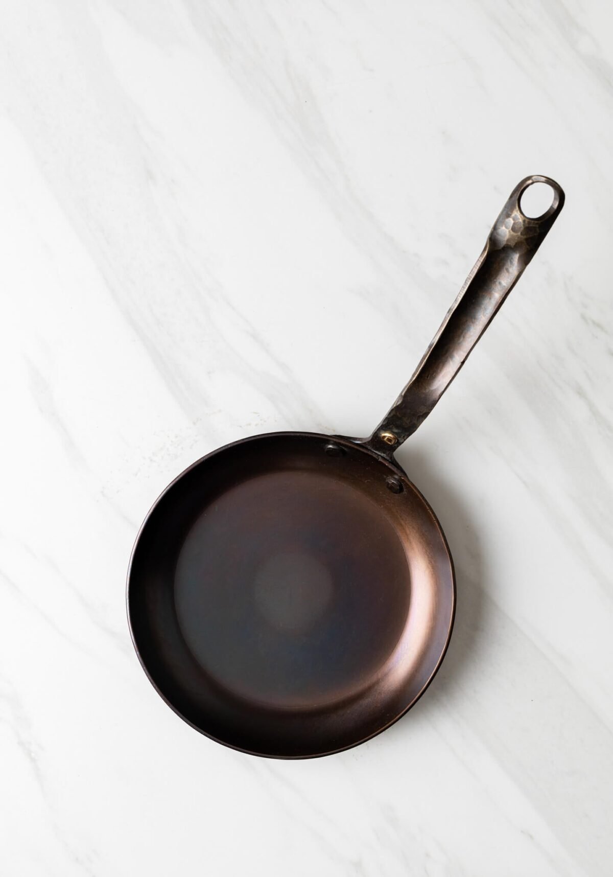 8" Round Carbon Steel Skillet - Hand Forged - Image 1