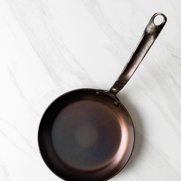 8" Round Carbon Steel Skillet - Hand Forged