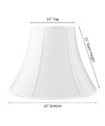 20"W x 15"H White Bell Shantung Shade - Image 3