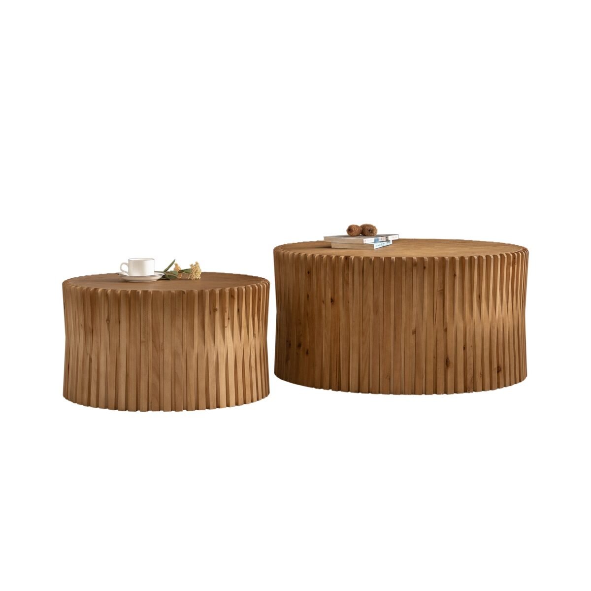 Walker Edison | Textured Nesting Coffee Table Set - Image 19