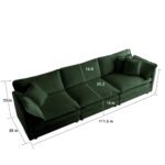 Walker Edison | Chenille Modular Cloud Couch with L-Shaped Sectional and Ottoman - Image 11