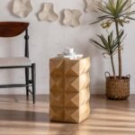 Walker Edison | Modern Embossed Pattern Side Table - Image 3