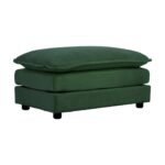 Walker Edison | Chenille Modular Cloud Couch with L-Shaped Sectional and Ottoman - Image 9