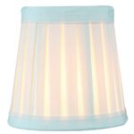 4"W x 4"H Set of 6 Egg Shell Pleated Clip-on Candelabra Lampshade - Image 5