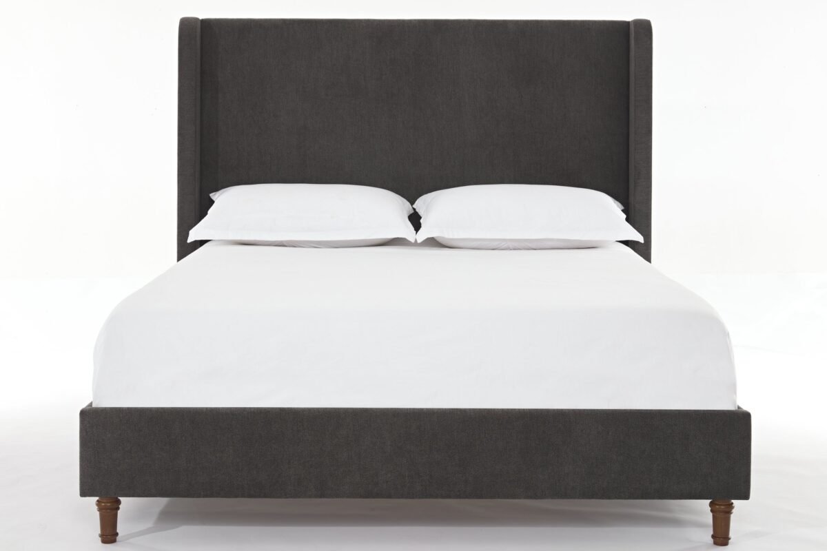 Walker Edison | Velvet Tall 54" Headboard Upholstered Queen Bed - Image 11